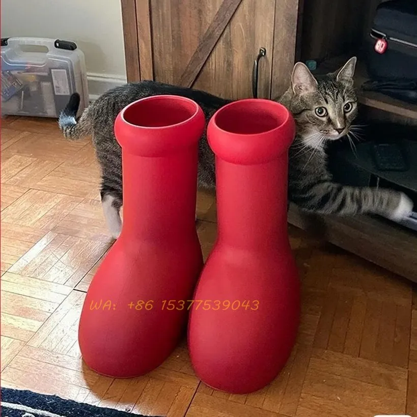 Red Rain Boots - Thick Bottom