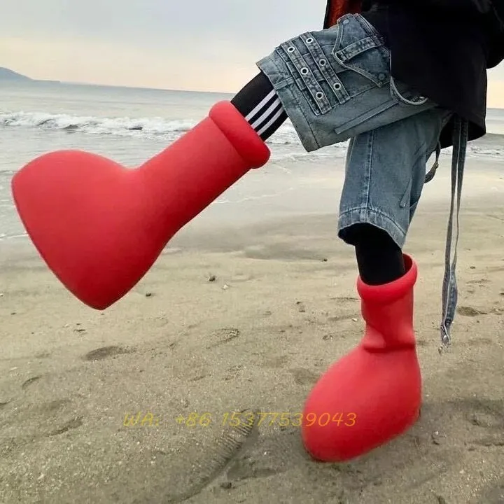 Red Rain Boots - Thick Bottom