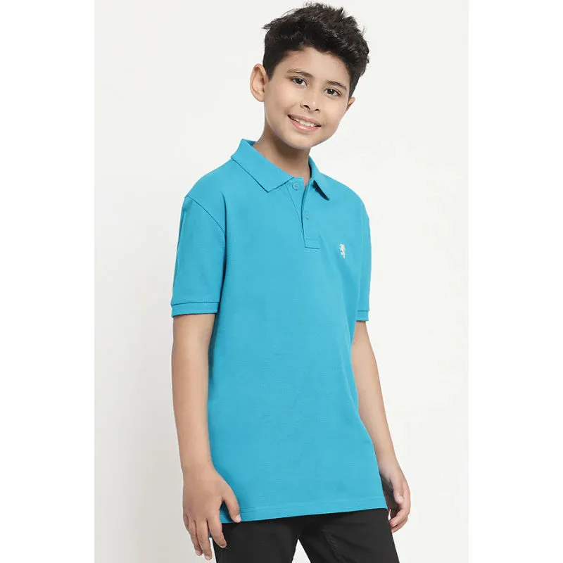 RedTape Boys Blue Solid T-Shirt