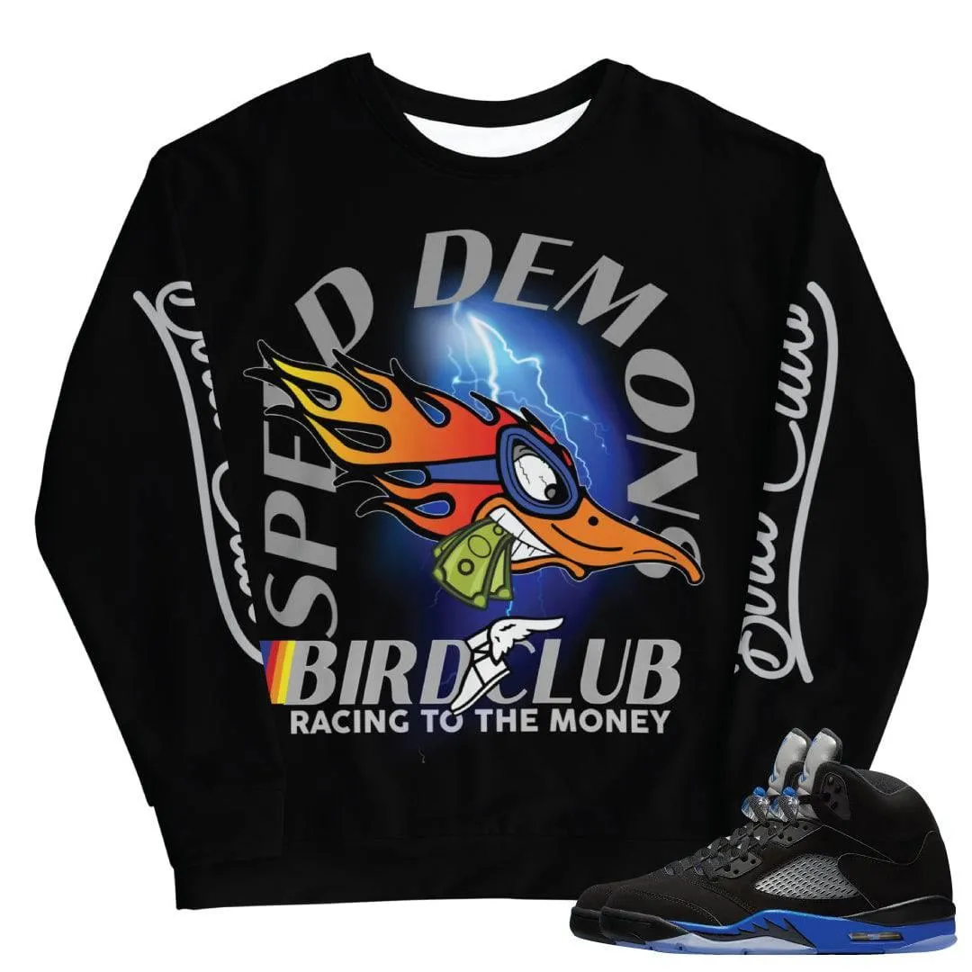 Retro 5 Racer Blue sweat-shirt