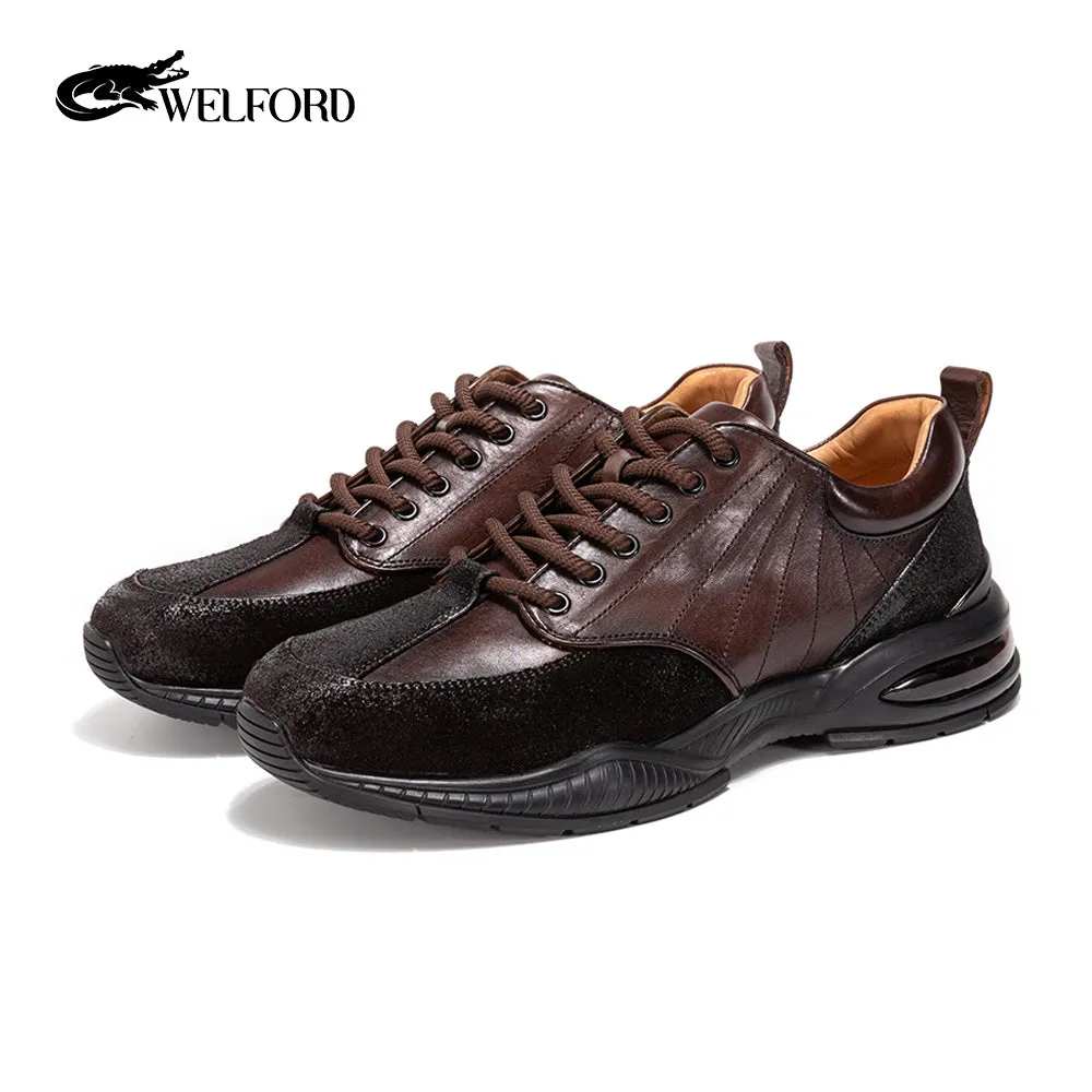 Retro horsehide men's sneakers casual shoes