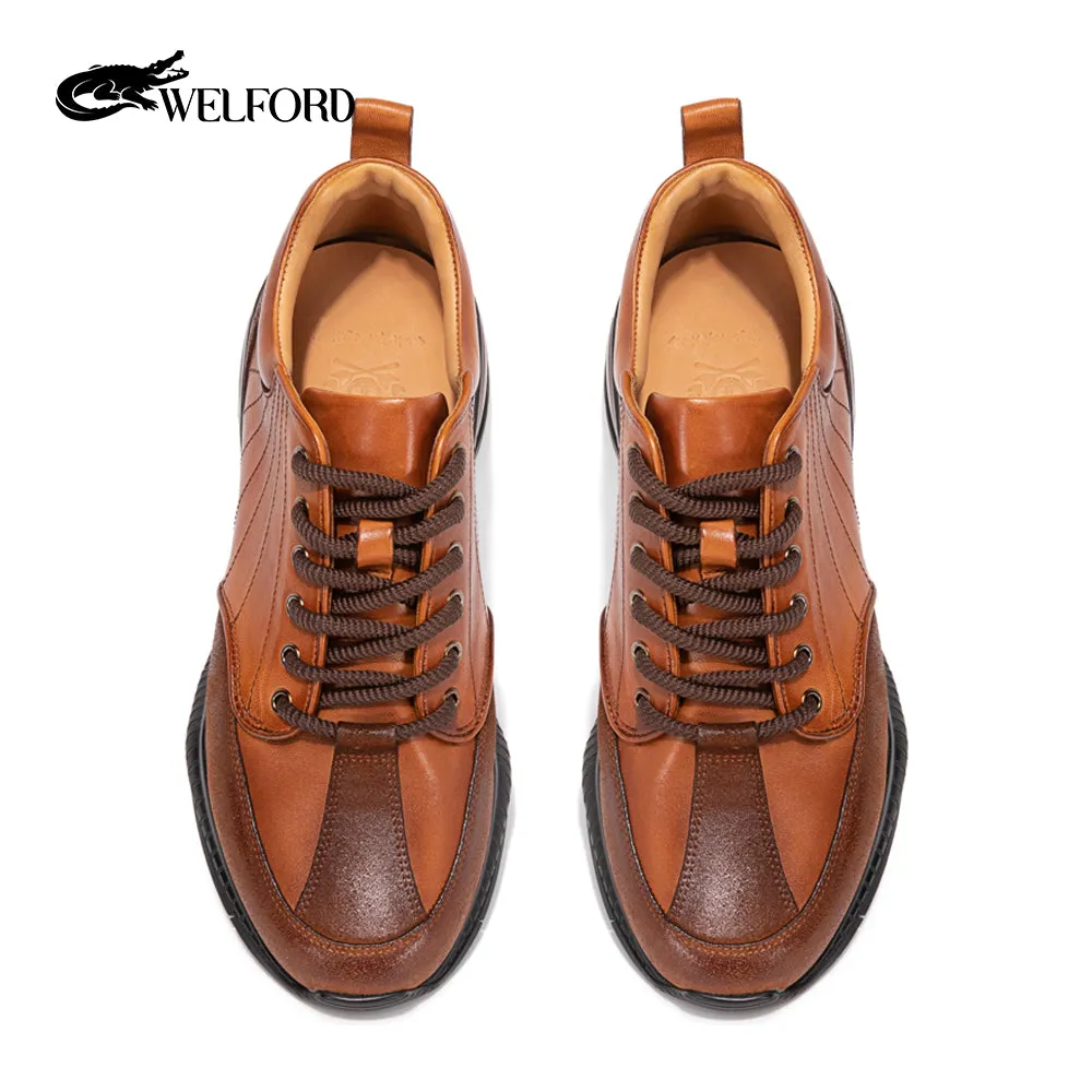 Retro horsehide men's sneakers casual shoes