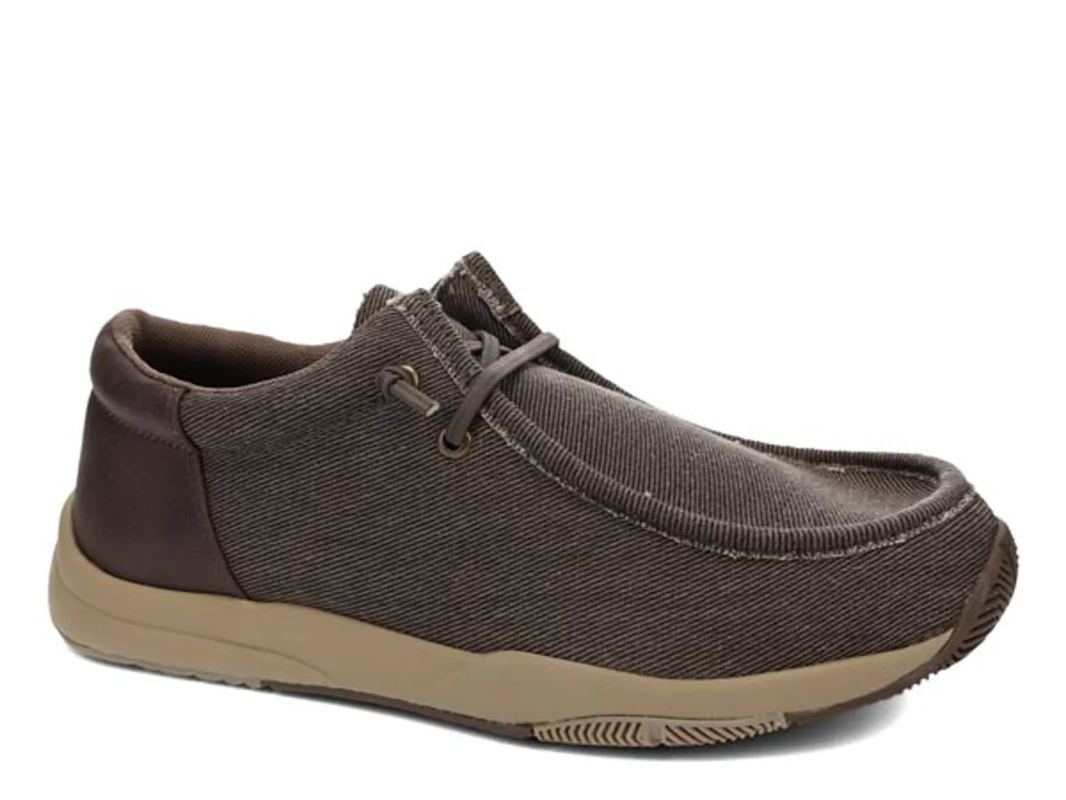 Roper Mens Clearcut Low Brown Canvas Slip-On Shoes