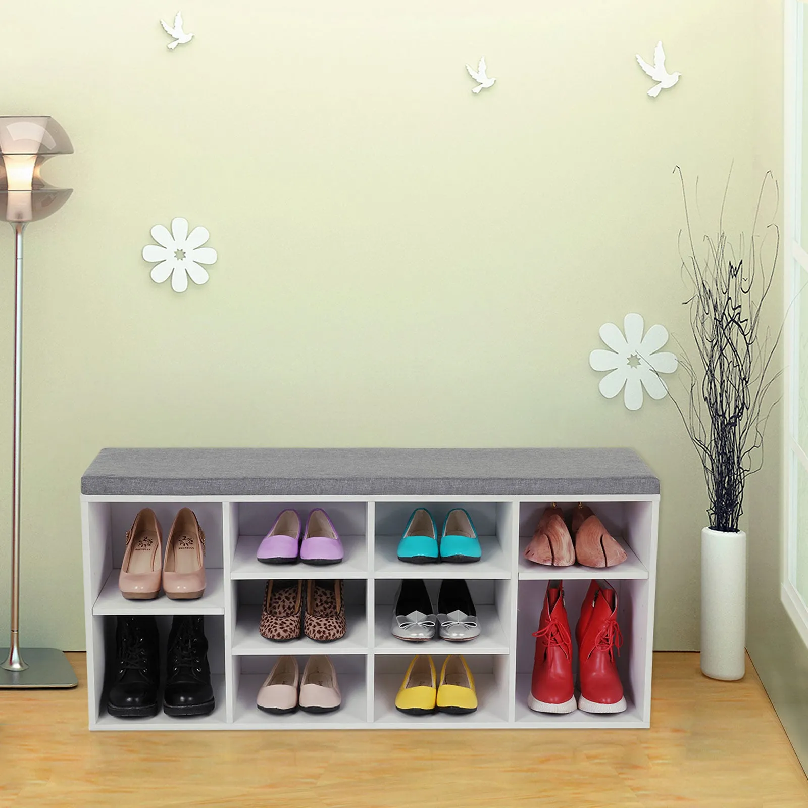 Shoe Bench Storage Cabinet