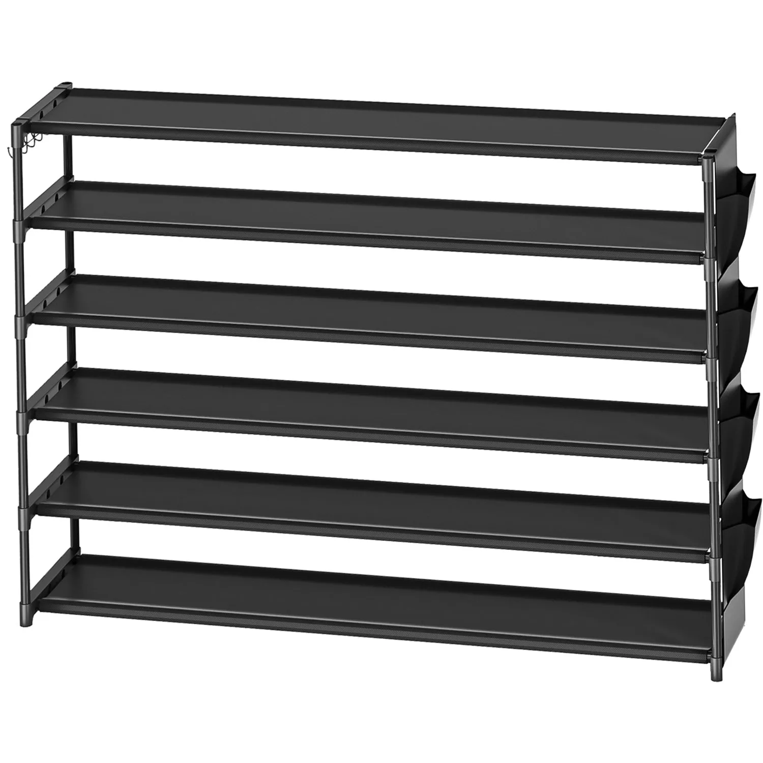 Shoe Rack Long 6 Tier Stackable Shoe Storage Organizer Rack for Closet Entryway Garage Sturdy Shoe Shelf Durable Shoes Rack Stand