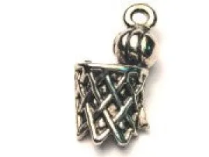 Sports Basketball Net Genuine American Pewter Charm