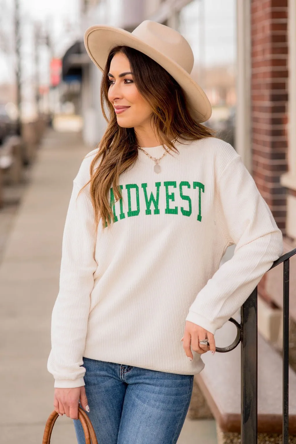 Spring Midwest Ribbed Crewneck