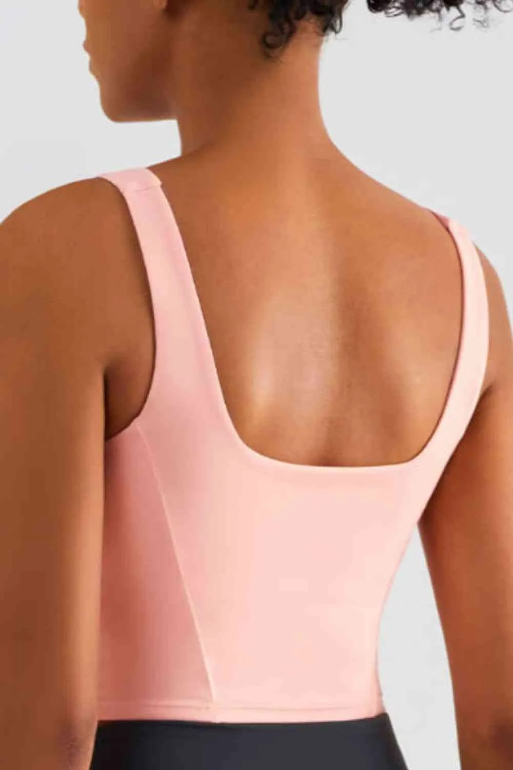 Square Neck Cropped Sports Tank