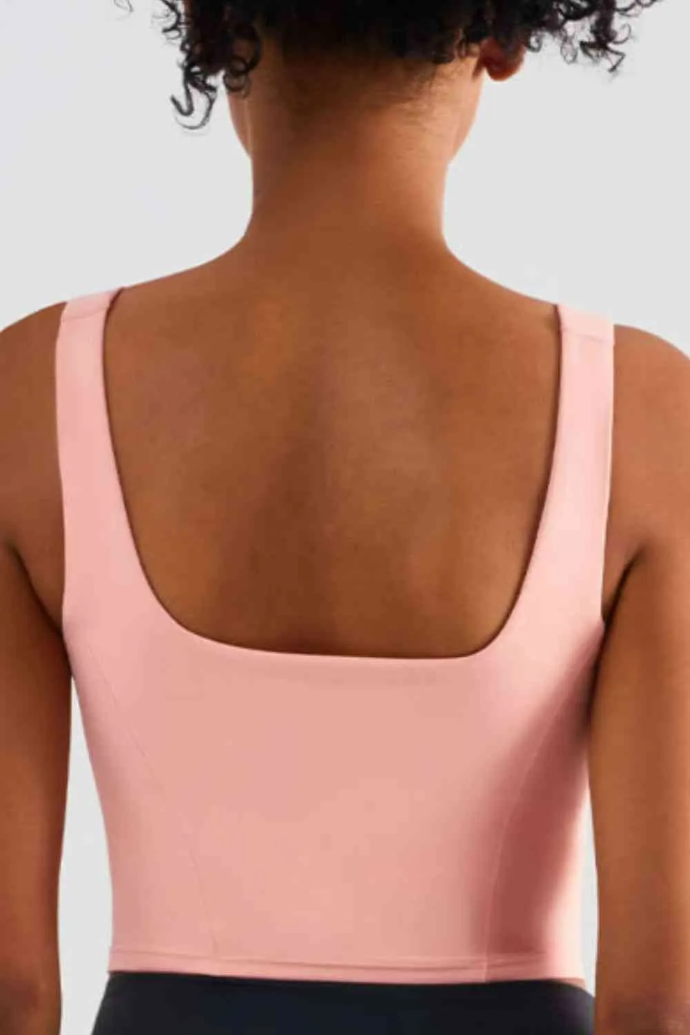 Square Neck Cropped Sports Tank