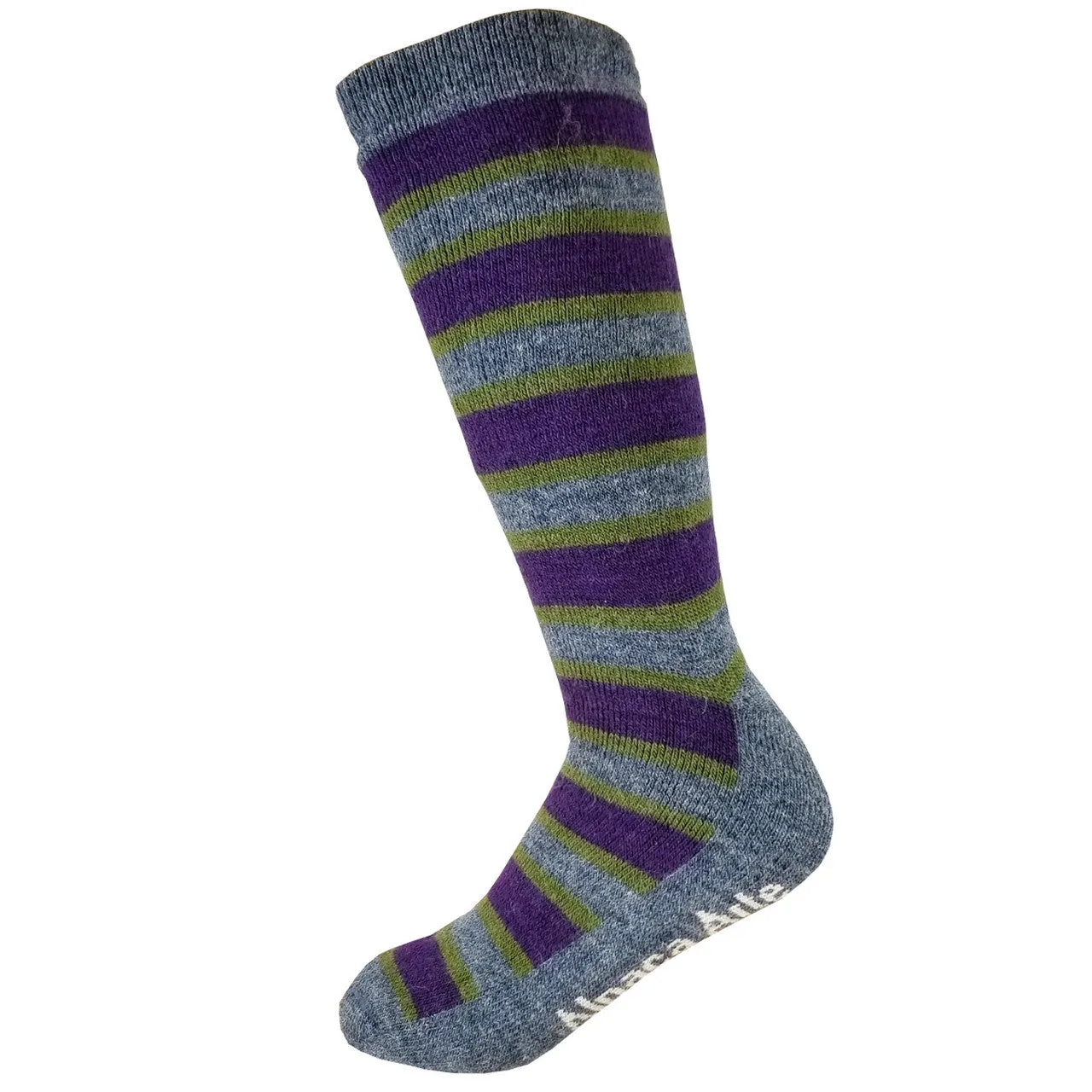 Striped (Denim) Alpaca Crew Socks