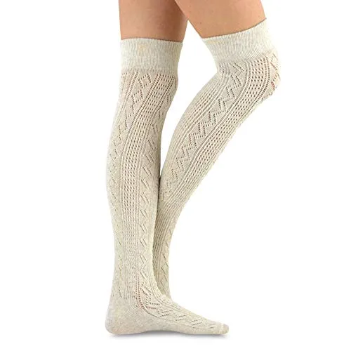 TeeHee Socks Women's Delicated Pattern Acrylic Over  The Knee High Assorted 3-Pack (10862)