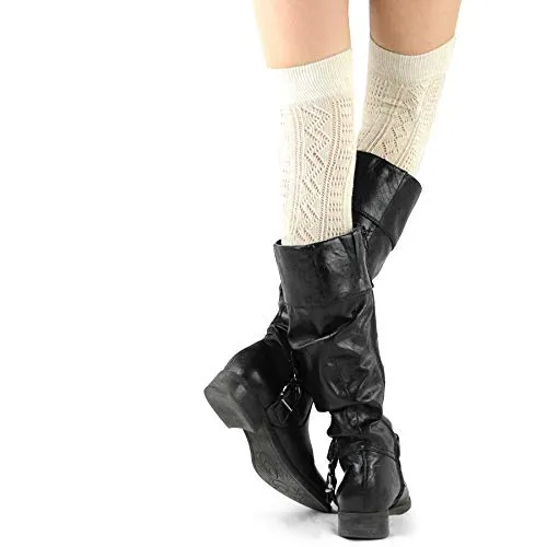 TeeHee Socks Women's Delicated Pattern Acrylic Over  The Knee High Assorted 3-Pack (10862)