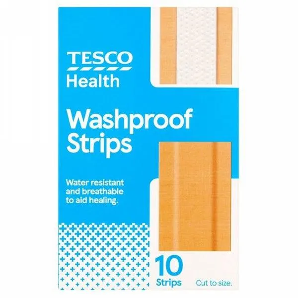 TESCO HEALTH WASHPROOF STRIPS 10PCS