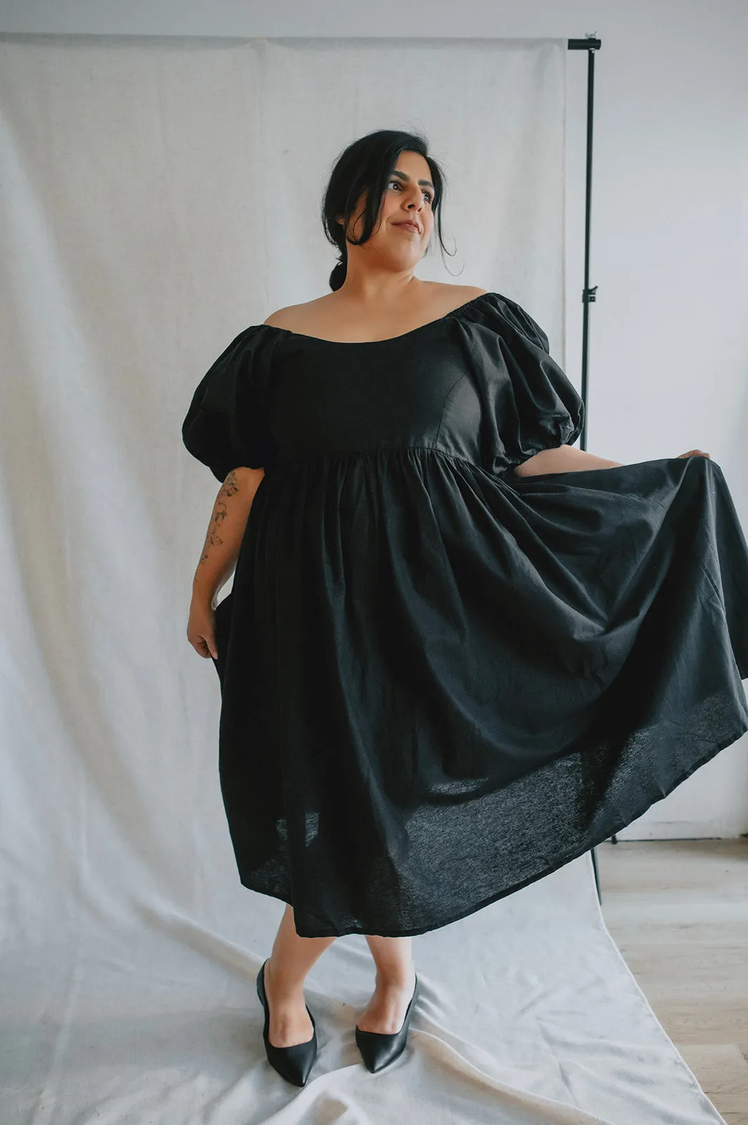 The Cherise Midi Dress by Bali Elf - Black - PLUS