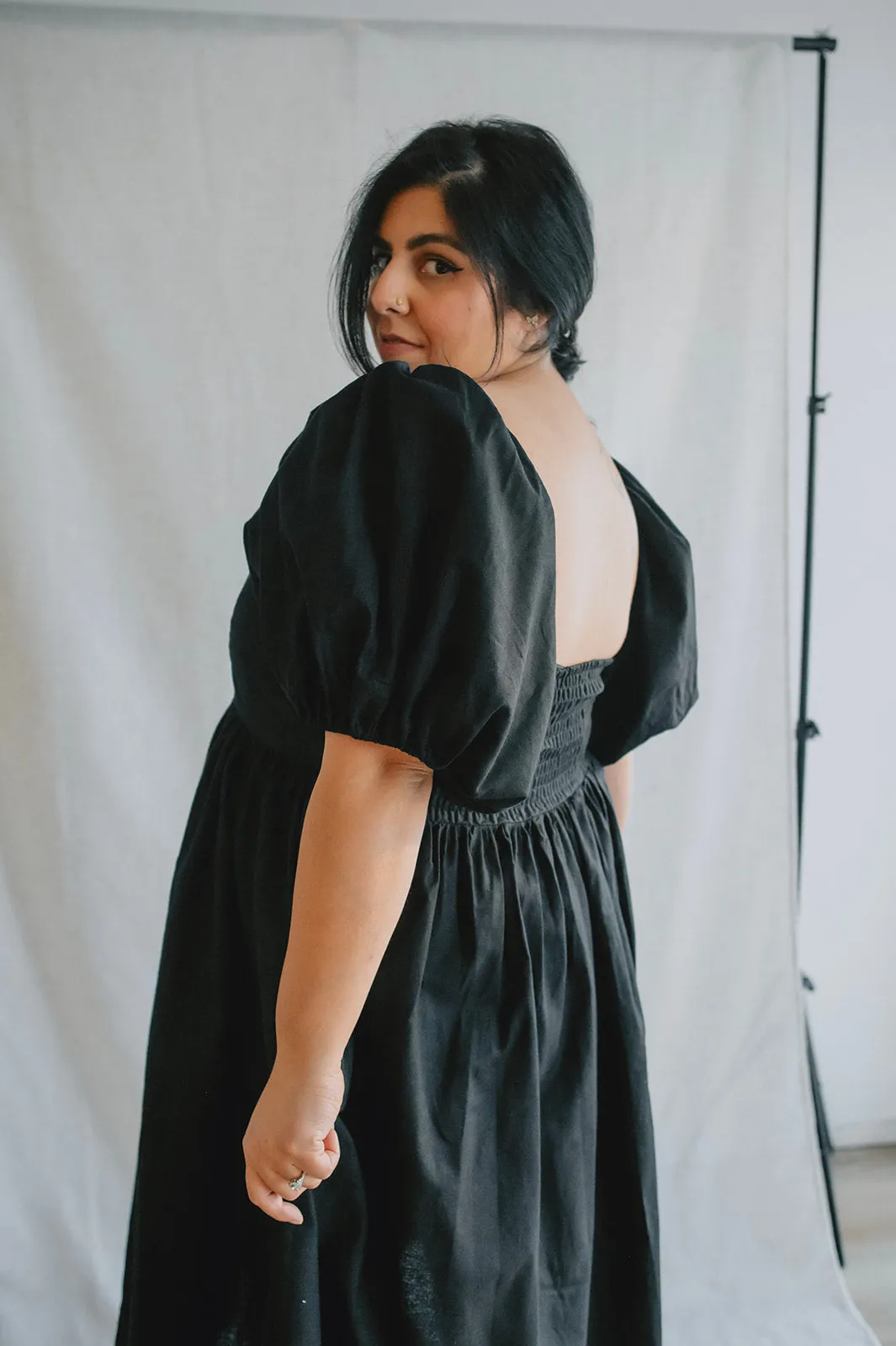 The Cherise Midi Dress by Bali Elf - Black - PLUS