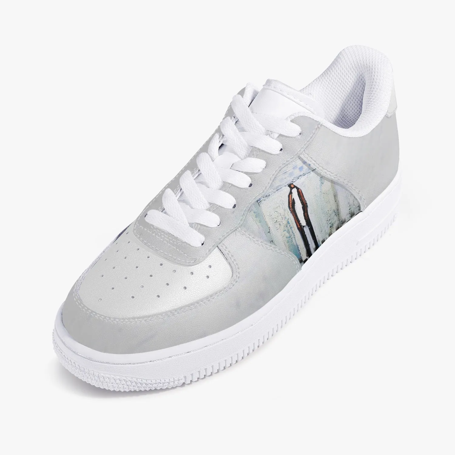 Times alone Low-Top Leather Sports Sneakers