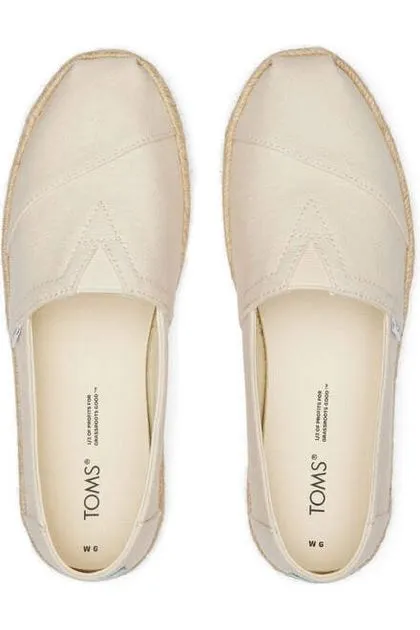 Toms Footwear Alpargata Recycled Cotton Rope Espadrille Natural