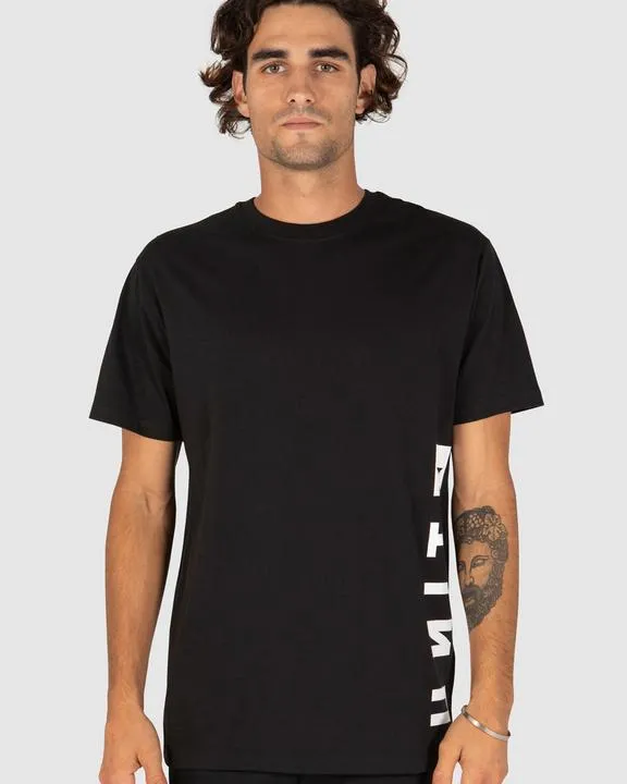 Unit Mens Tee Laser Black White