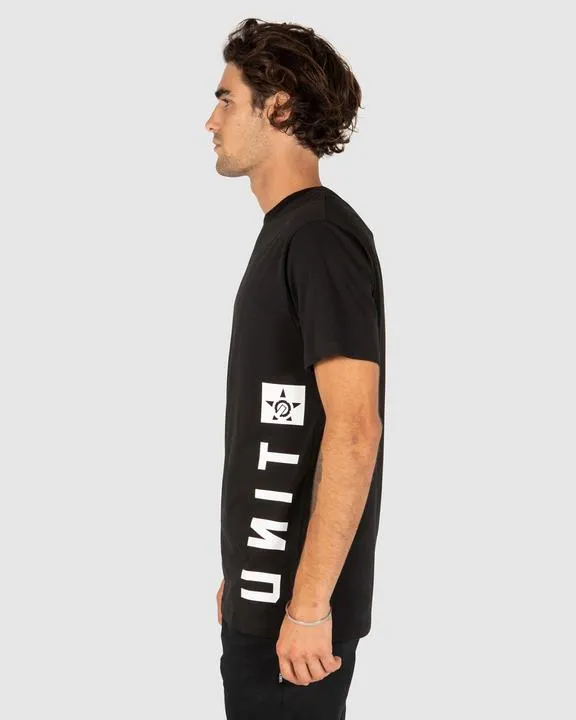 Unit Mens Tee Laser Black White