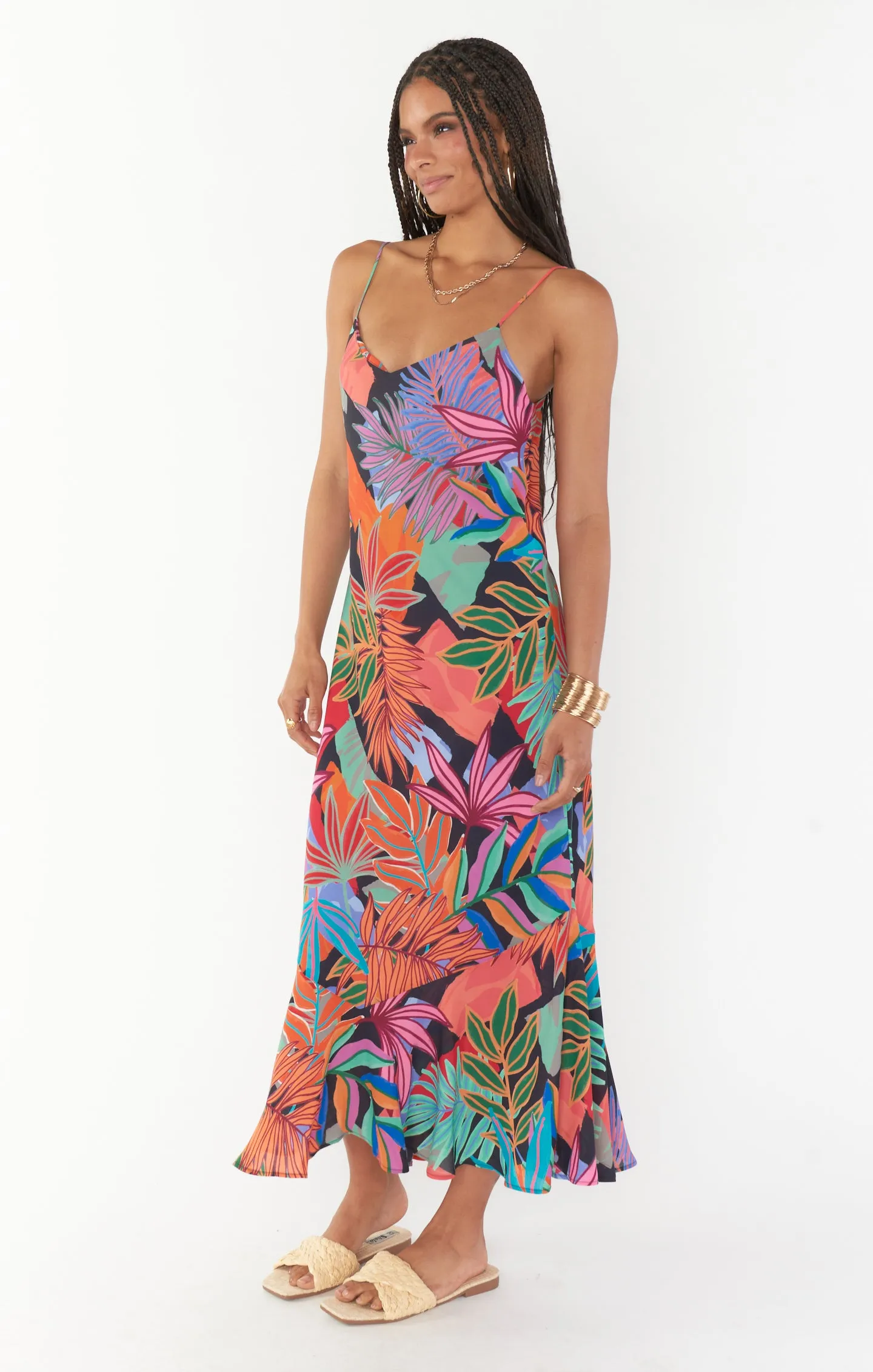 Uptown Slip Dress ~ Tropical Paradise