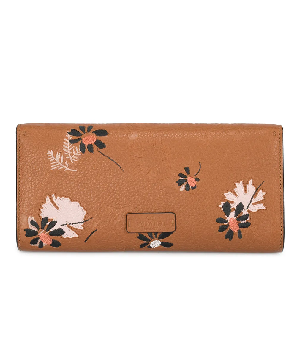 Valentino Demilune Clutch Purse in Brown