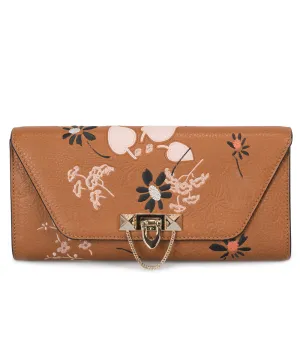 Valentino Demilune Clutch Purse in Brown