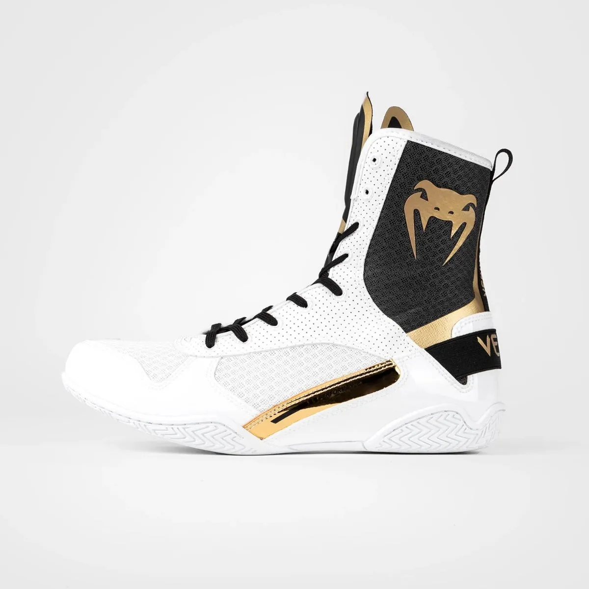 Venum Elite Boxing Shoes White/Black/Gold