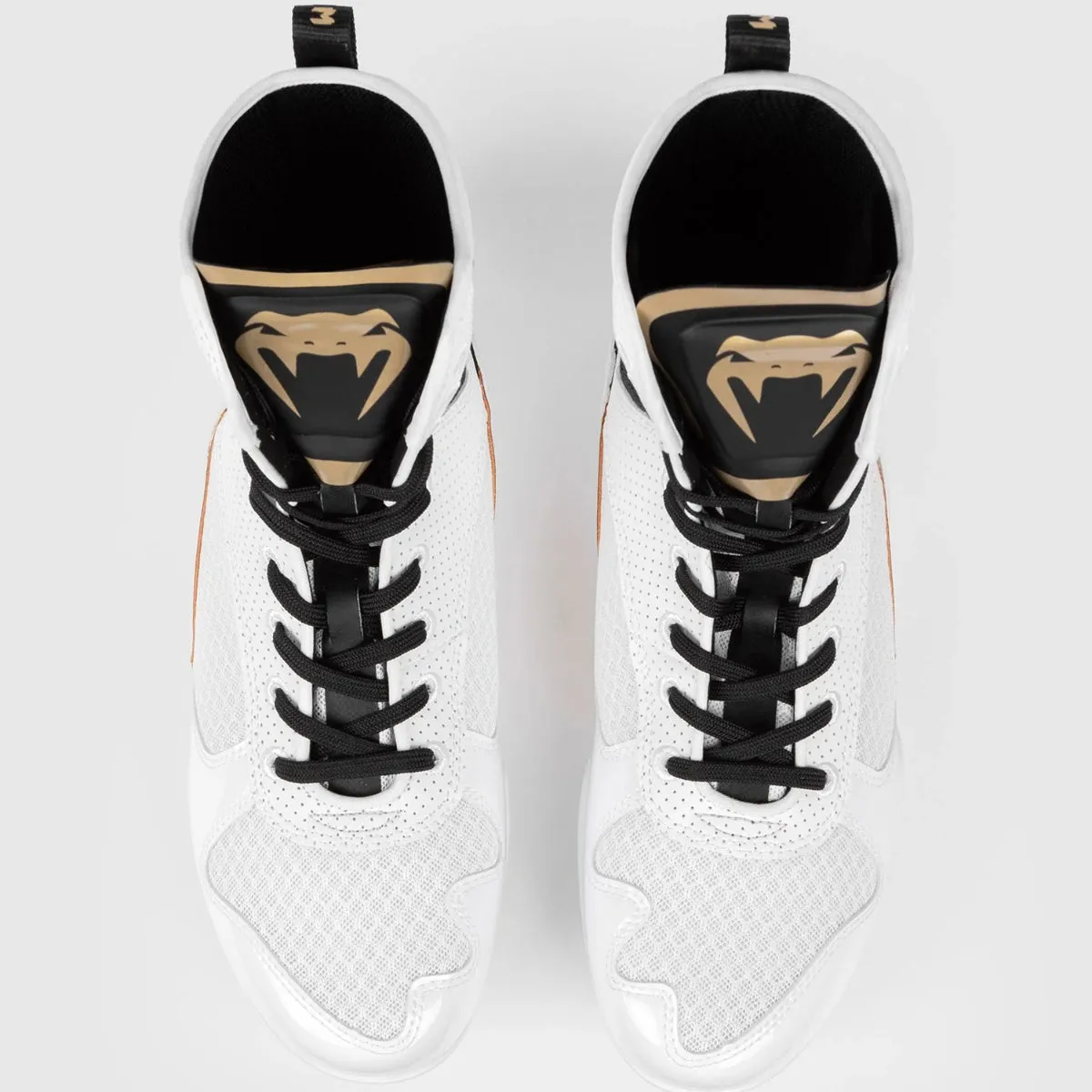 Venum Elite Boxing Shoes White/Black/Gold