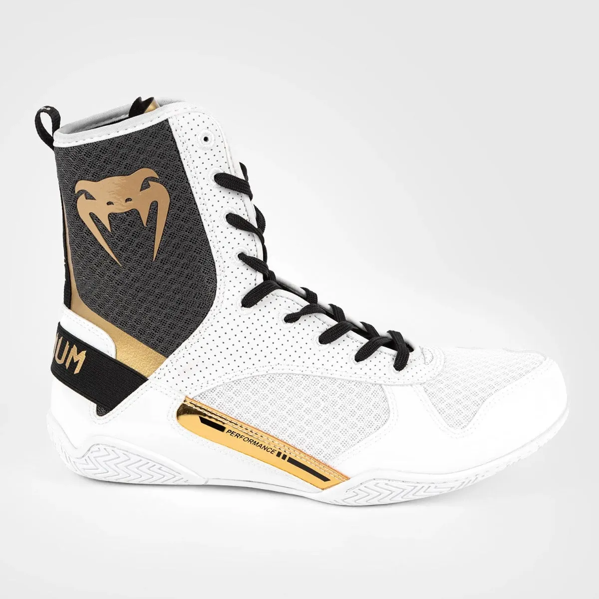 Venum Elite Boxing Shoes White/Black/Gold