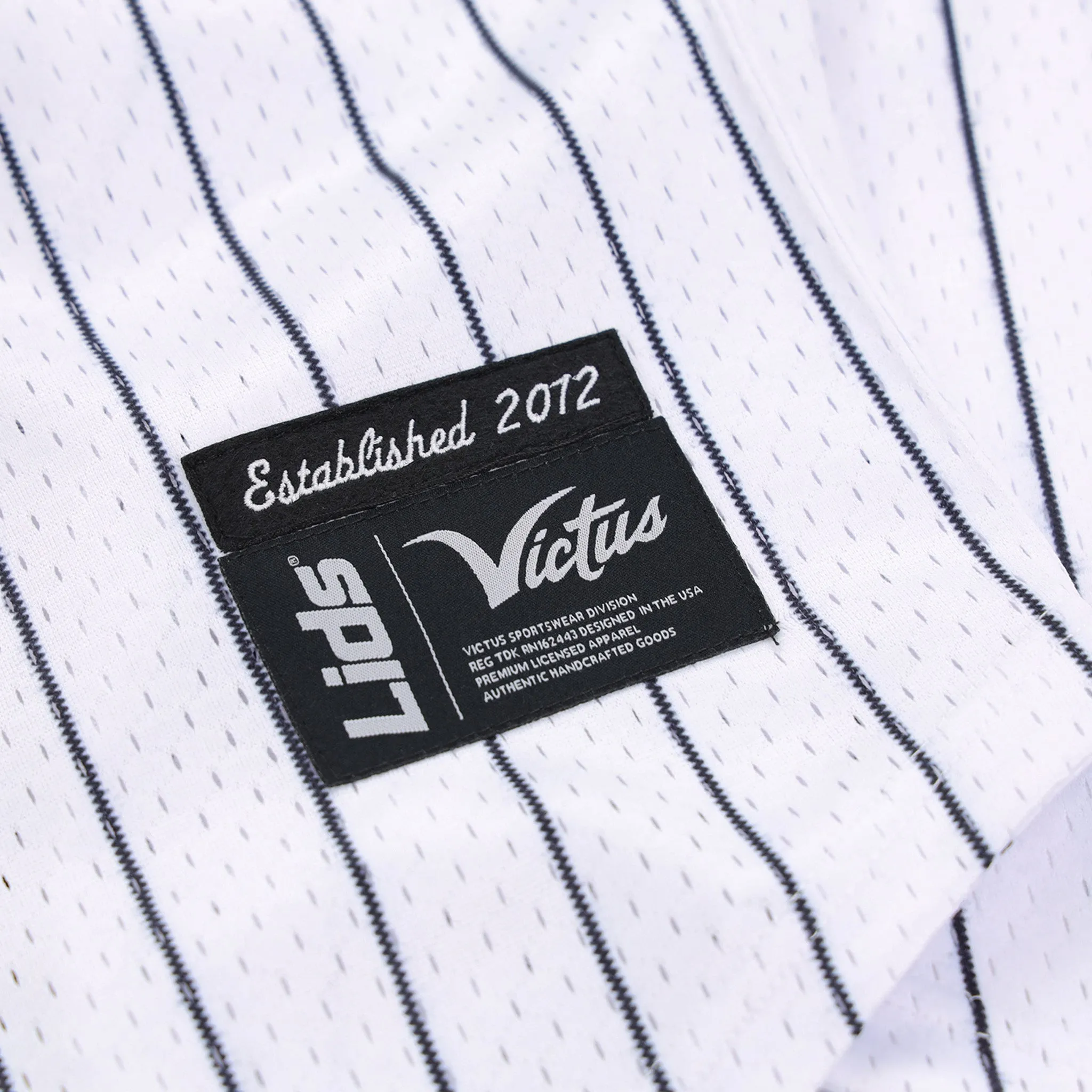 Victus Pinstripe Button-Up Mesh Jersey