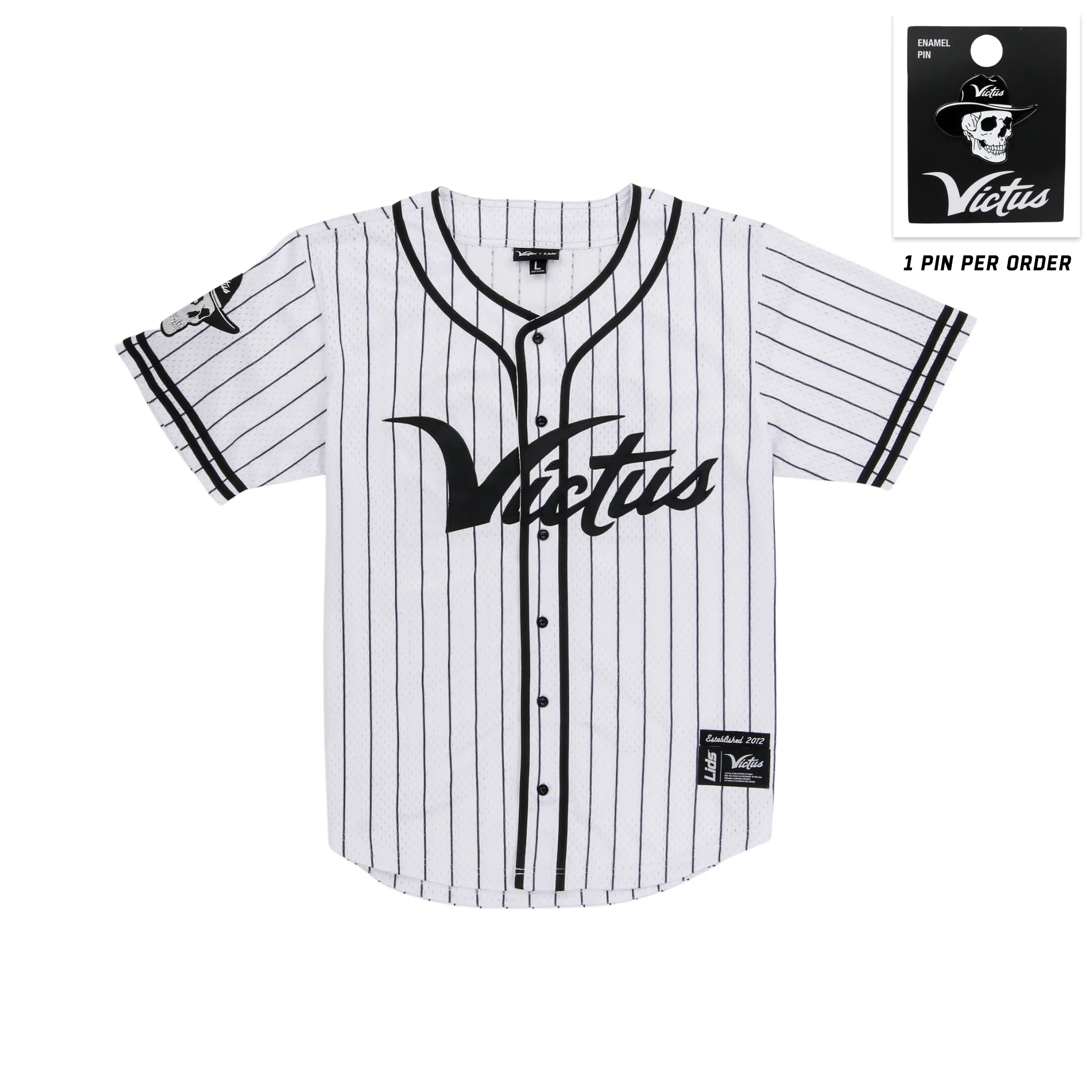 Victus Pinstripe Button-Up Mesh Jersey