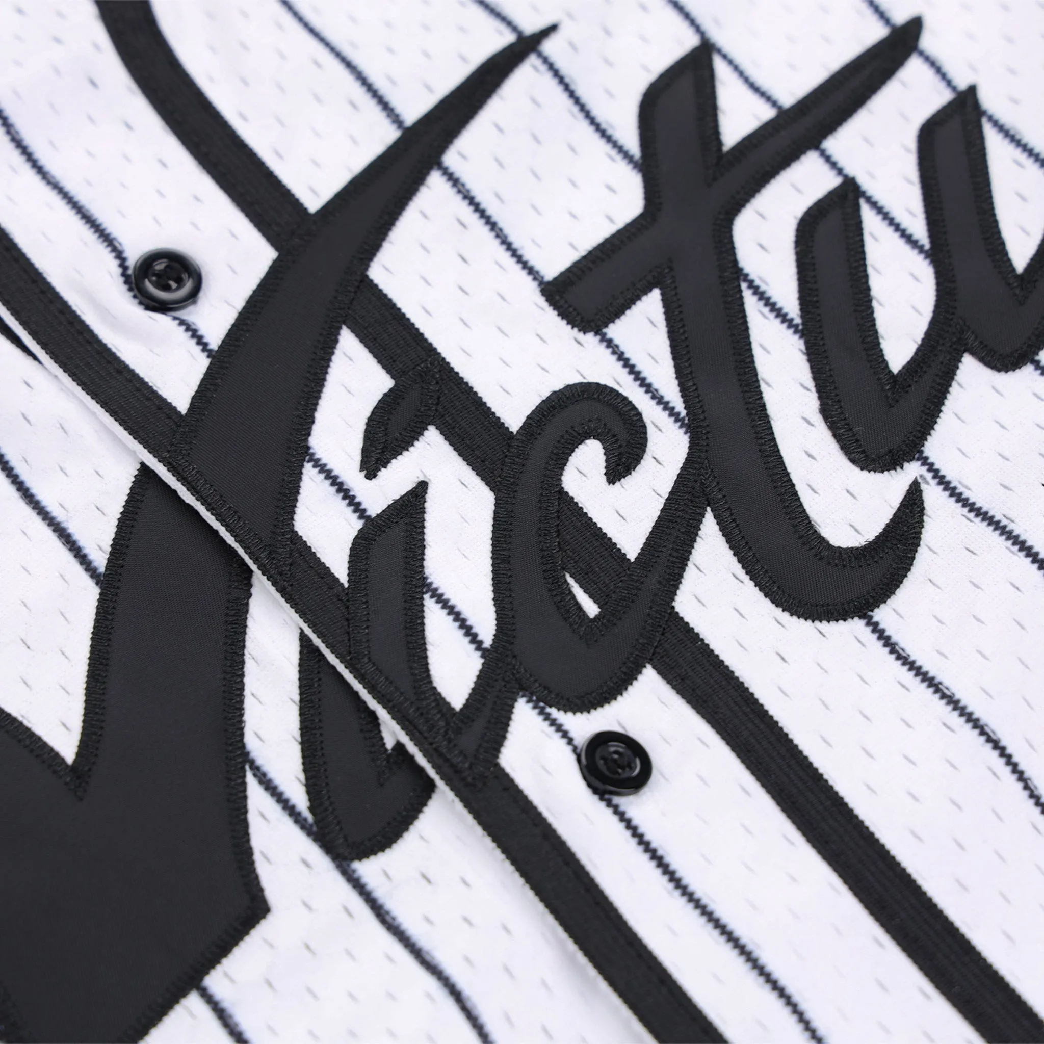 Victus Pinstripe Button-Up Mesh Jersey