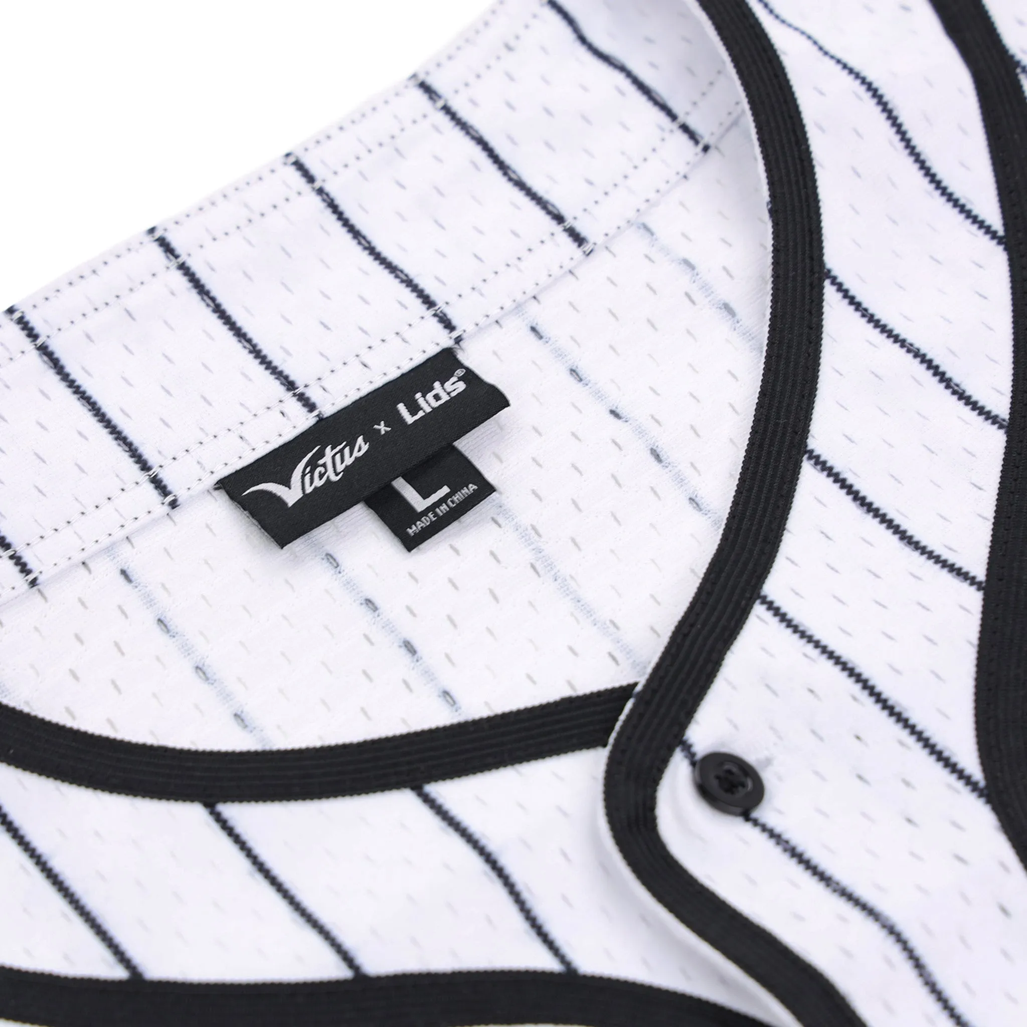 Victus Pinstripe Button-Up Mesh Jersey