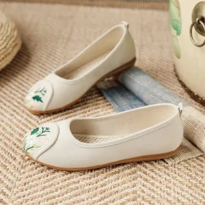 Women's Ethnic Style Old Cloth Shallow Canvas Shoes