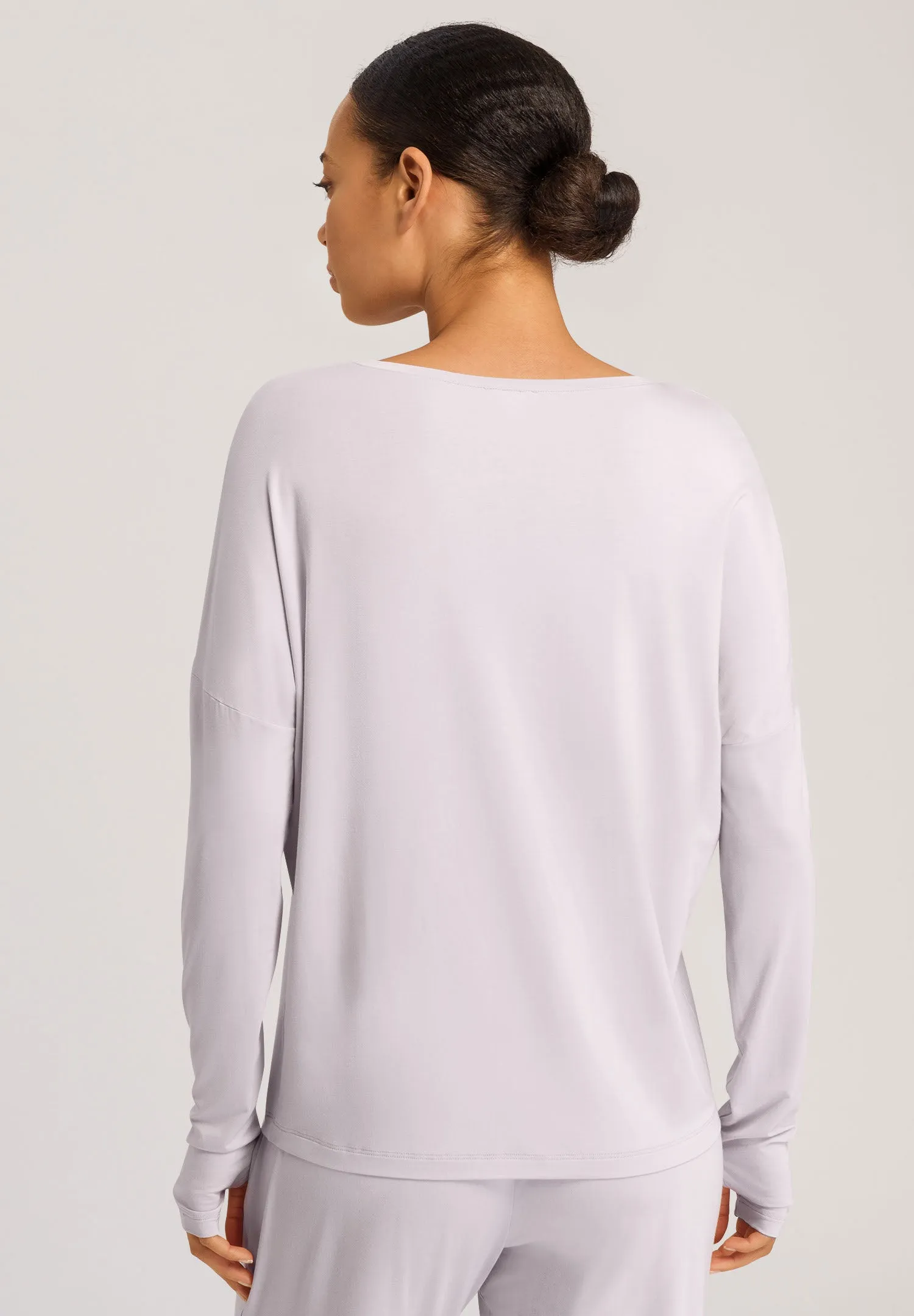 Yoga Relaxed Round Neck Top | Lilac Marble 78796-2461