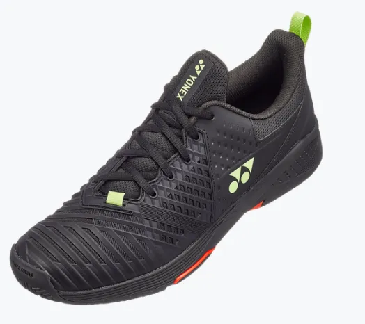 Yonex Power Cushion Sonicage 3 Men's Shoes:  All Courts [Black/Lime]